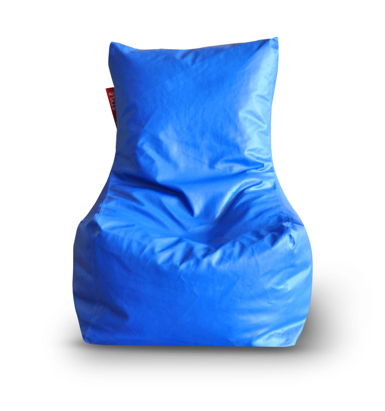 Style Homez Premium Leatherette XL Bean Bag Chair Blue Color, Cover Only