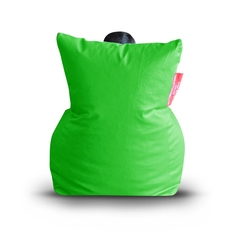 Style Homez Premium Leatherette XL Bean Bag Chair Green Color, Cover Only