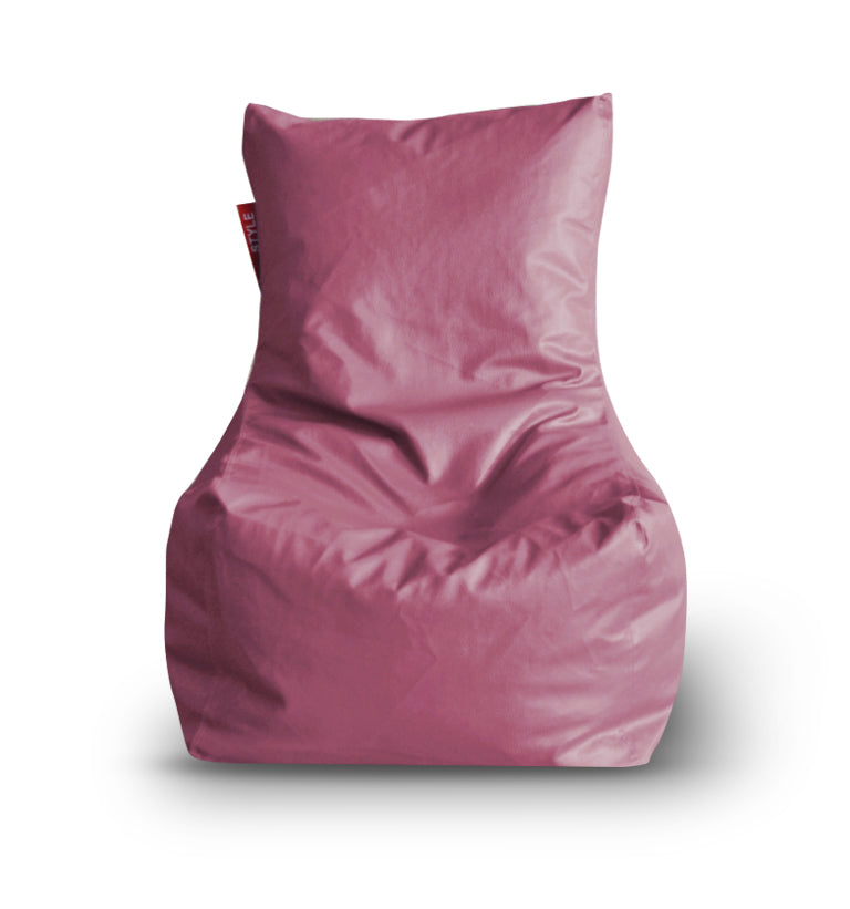 Style Homez Premium Leatherette XL Bean Bag Chair Maroon Color Filled with Beans Fillers