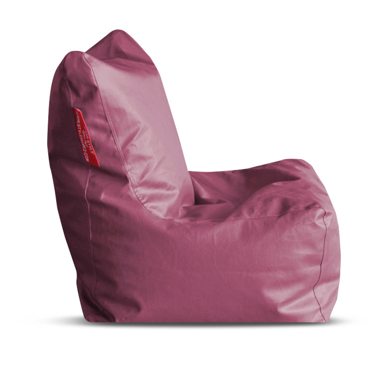 Style Homez Premium Leatherette XL Bean Bag Chair Maroon Color, Cover Only