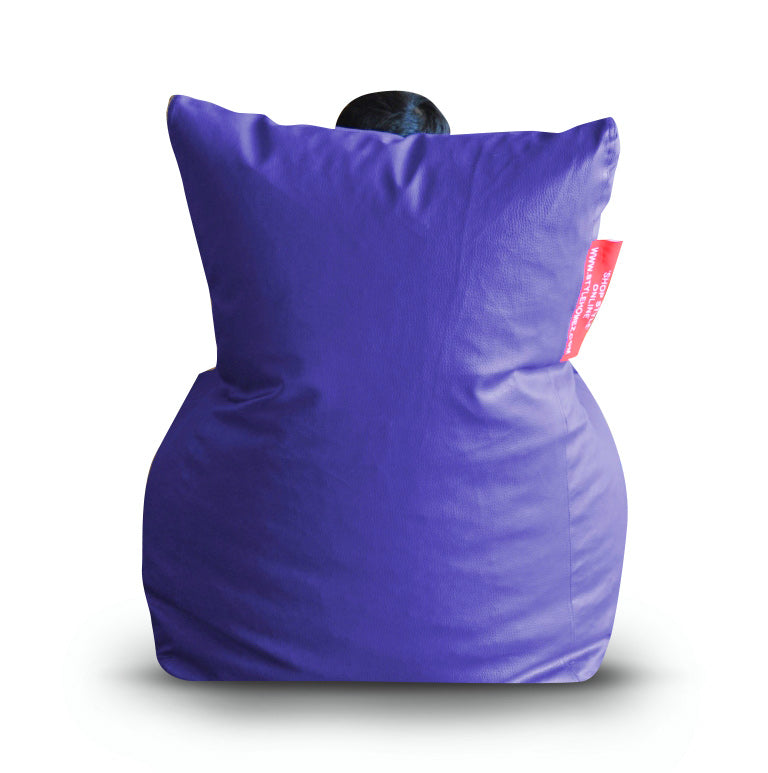 Style Homez Premium Leatherette XL Bean Bag Chair Purple Color, Cover Only