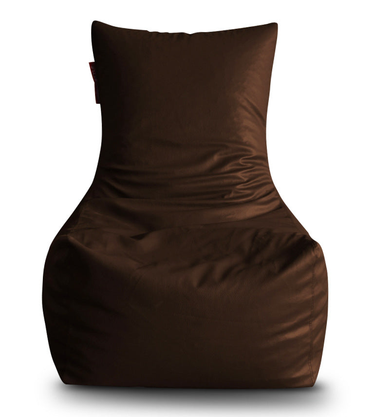 Style Homez Premium Leatherette XXL Bean Bag Chair Chocolate Brown Color Cover Only