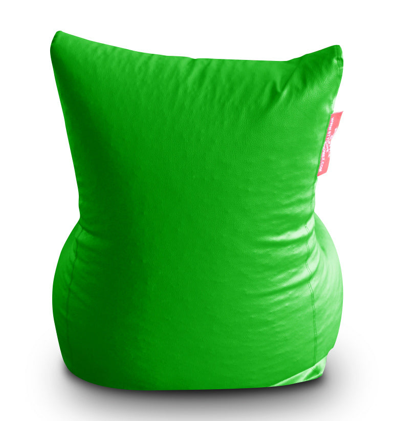 Style Homez Premium Leatherette XXL Bean Bag Chair Green Color Filled with Beans Fillers