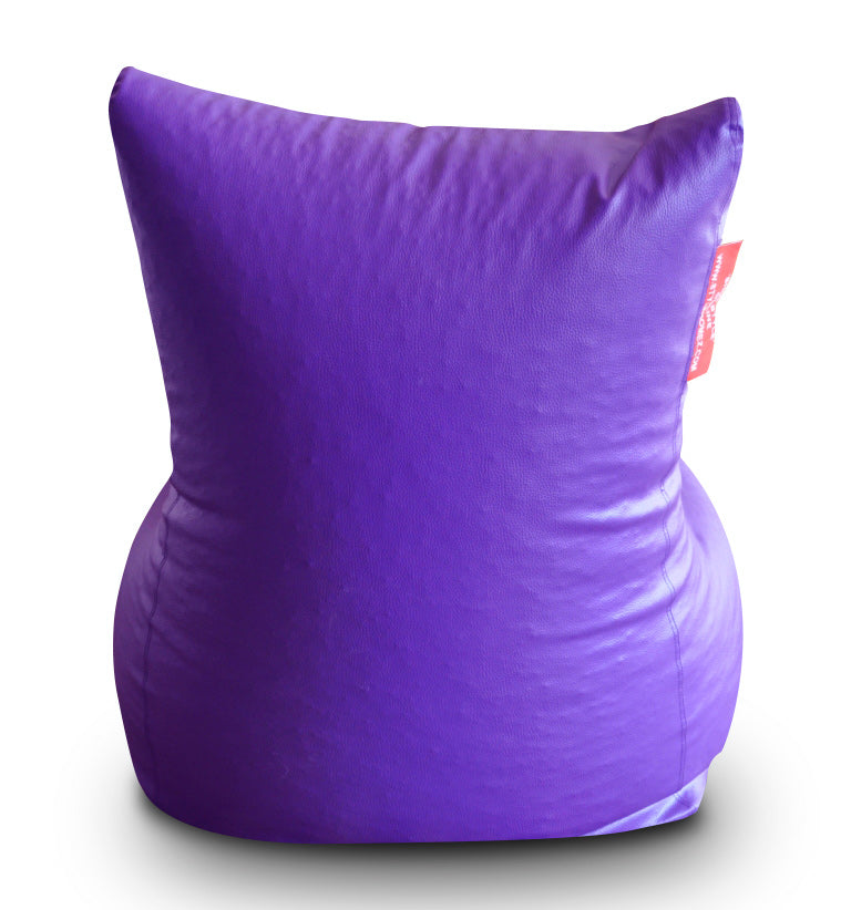 Style Homez Premium Leatherette XXL Bean Bag Chair Purple Color Filled with Beans Fillers
