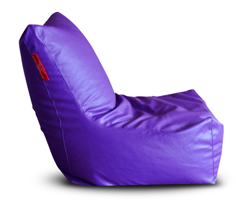 Style Homez Premium Leatherette XXL Bean Bag Chair Purple Color Cover Only