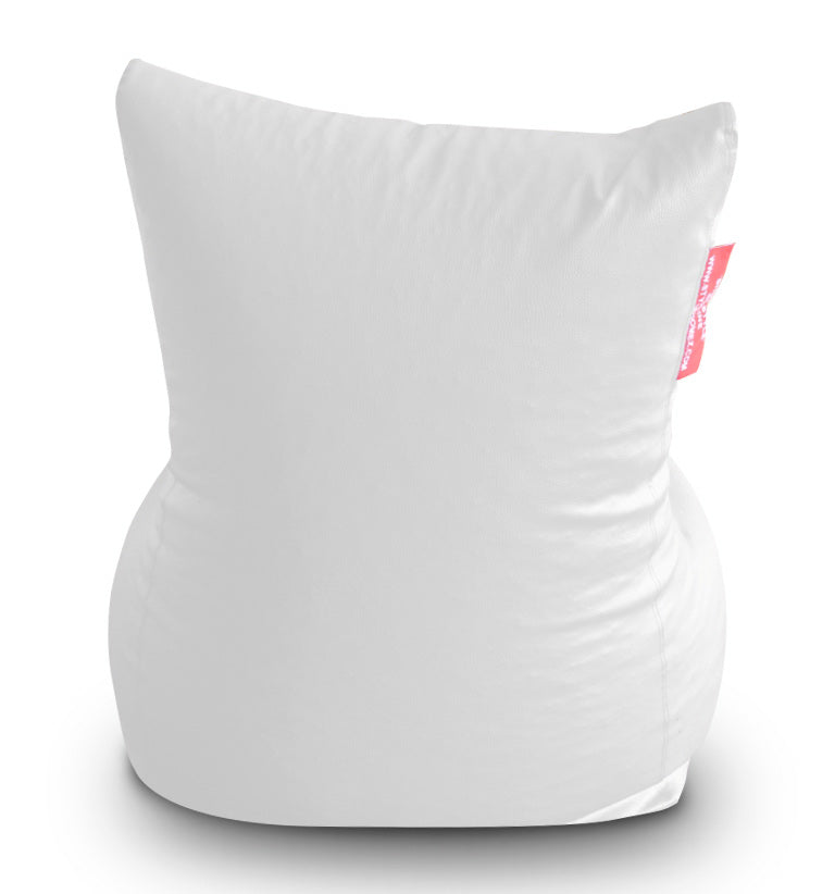Style Homez Premium Leatherette XXL Bean Bag Chair Elegant White Color Filled with Beans Fillers