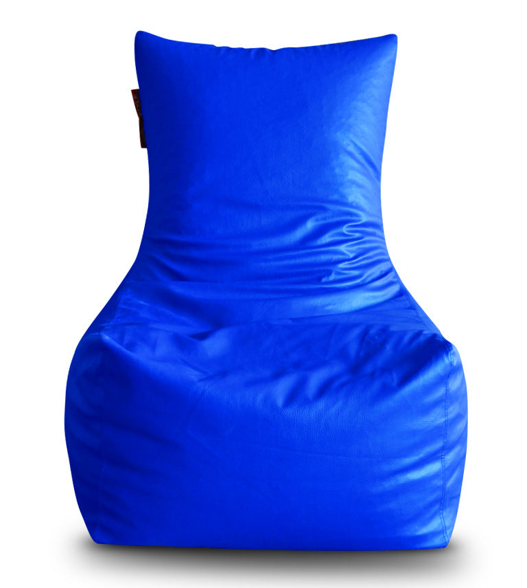 Style Homez Premium Leatherette XXXL Bean Bag Chair Blue Color, Cover Only