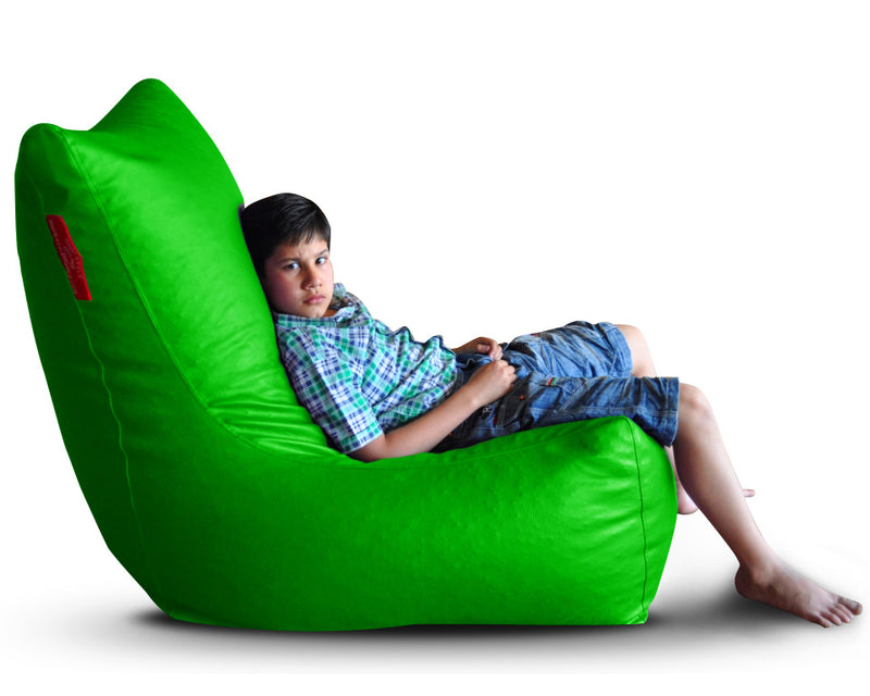 Style Homez Premium Leatherette XXXL Bean Bag Chair Green Color, Cover Only