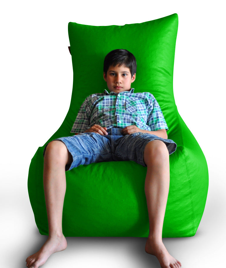 Style Homez Premium Leatherette XXXL Bean Bag Chair Green Color, Cover Only