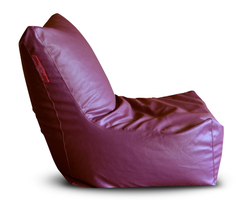 Style Homez Premium Leatherette XXXL Bean Bag Chair Maroon Color, Cover Only
