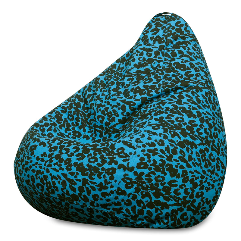 Style Homez Classic Cotton Canvas Abstract Printed Bean Bag XL Size Filled with Beans Fillers
