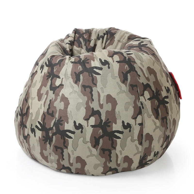 Style Homez Classic Cotton Canvas Camouflage Printed Bean Bag XXXL Size with Bean Refill Fillers