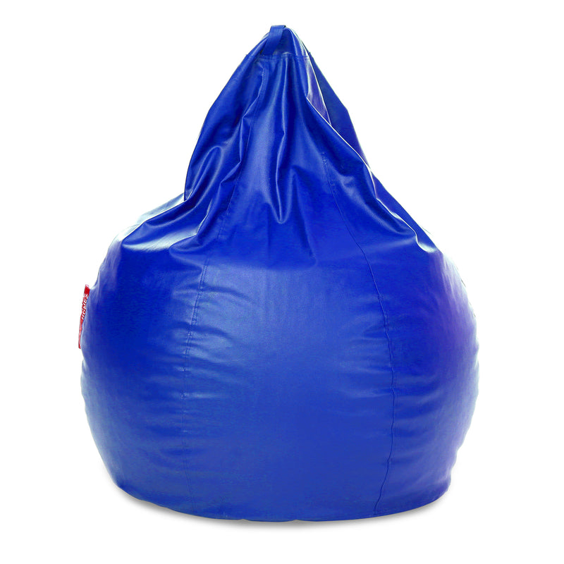 Style Homez Premium Leatherette Classic Jumbo Bean Bag Jumbo Size SAC Royal Blue Color Cover Only
