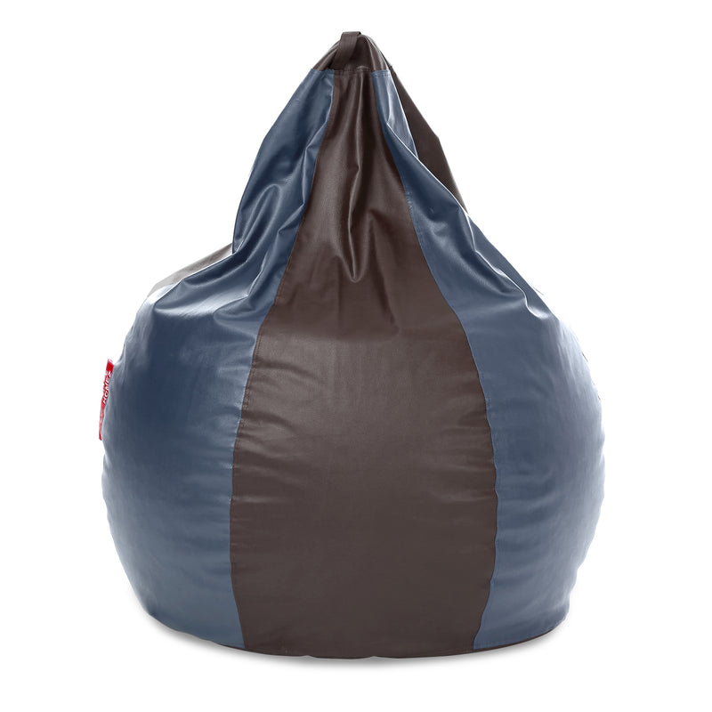 Style Homez Premium Leatherette Classic Jumbo Bean Bag Jumbo Size SAC Brown Grey Color, Cover Only