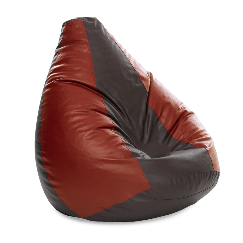 Style Homez Premium Leatherette Classic Jumbo Bean Bag Jumbo Size SAC Brown Tan Color, Cover Only