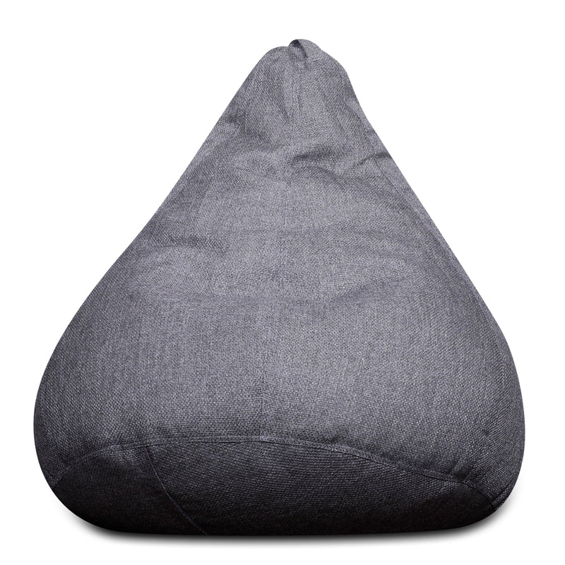 Style Homez ORGANIX Collection, Classic Bean Bag JUMBO SAC Size Color Grey in Organic Jute Fabric, Cover Only