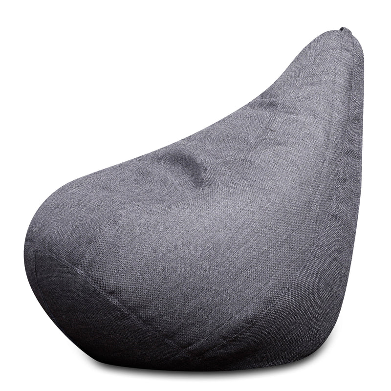 Style Homez ORGANIX Collection, Classic Bean Bag JUMBO SAC Size Color Grey in Organic Jute Fabric, Cover Only