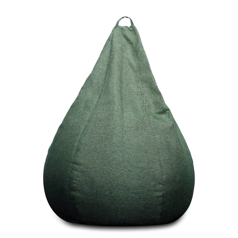 Style Homez ORGANIX Collection, Classic Bean Bag JUMBO SAC Size Green Color in Organic Jute Fabric, Cover Only