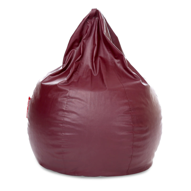 Style Homez Premium Leatherette Classic Jumbo Bean Bag Jumbo Size SAC Maroon Color Cover Only