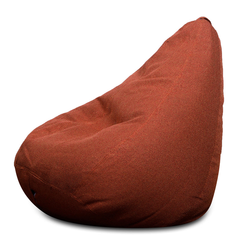 Style Homez ORGANIX Collection, Classic Bean Bag JUMBO SAC Size Orange Color in Organic Jute Fabric, Cover Only