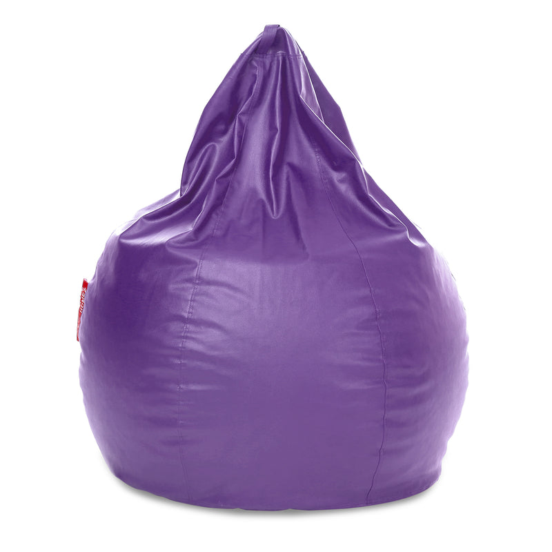Style Homez Premium Leatherette Classic Jumbo Bean Bag Jumbo Size SAC Purple Color Cover Only