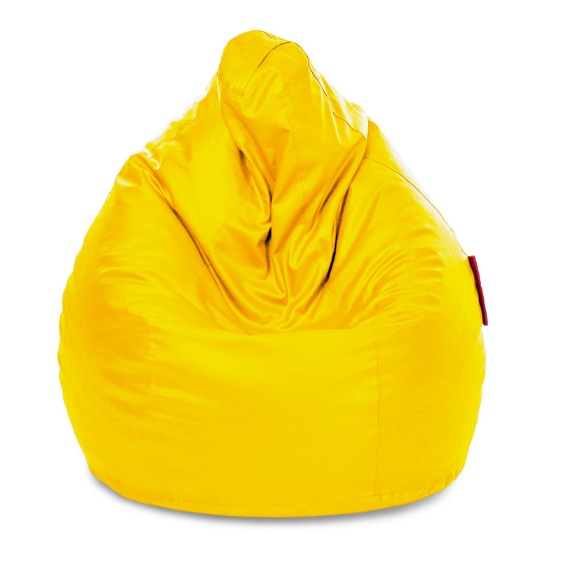 Style Homez Premium Leatherette Classic Jumbo Bean Bag Jumbo Size SAC Yellow Color Cover Only