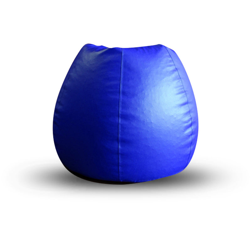 Style Homez Premium Leatherette Classic Bean Bag XL Size Royal Blue Color Filled with Beans Fillers