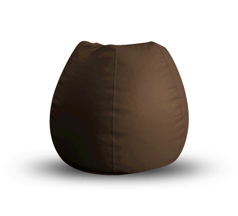 Style Homez Premium Leatherette Classic Bean Bag XL Size Chocolate Brown Color, Cover Only
