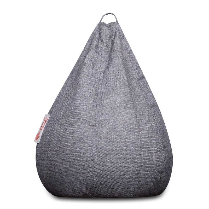 Style Homez ORGANIX Collection, Classic Bean Bag XL Size Grey Color in Organic Jute Fabric, Cover Only