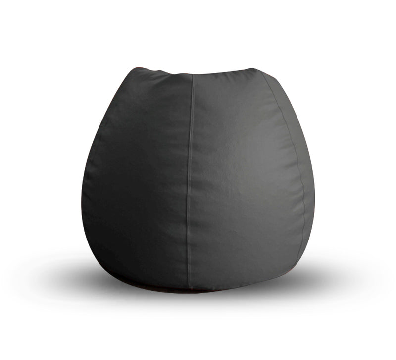 Style Homez Premium Leatherette Classic Bean Bag XL Size Grey Color, Cover Only