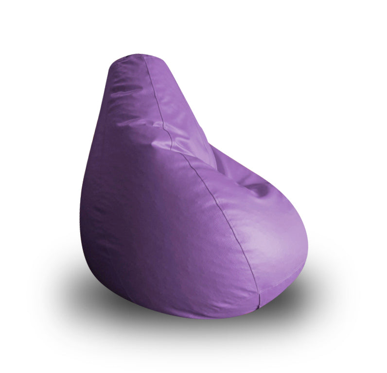 Style Homez Premium Leatherette Classic Bean Bag XL Size Purple Color, Cover Only