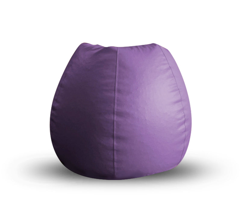 Style Homez Premium Leatherette Classic Bean Bag XL Size Purple Color, Cover Only
