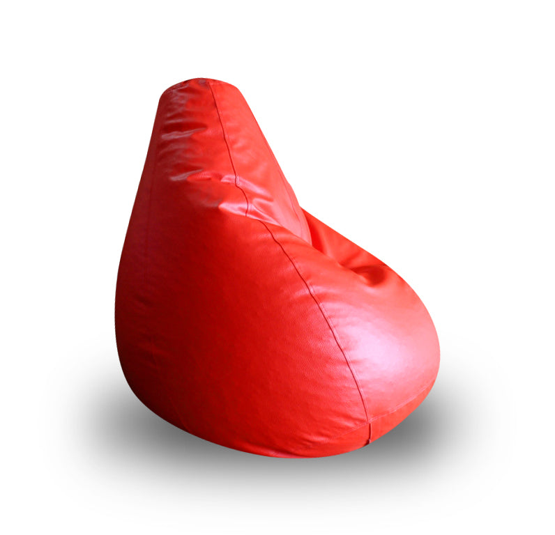 Style Homez Premium Leatherette Classic Bean Bag XL Size Red Color, Cover Only