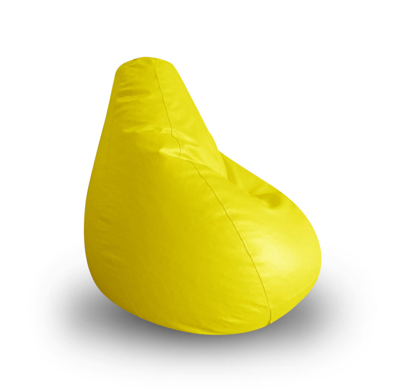 Style Homez Premium Leatherette Classic Bean Bag XL Size Yellow Color, Cover Only
