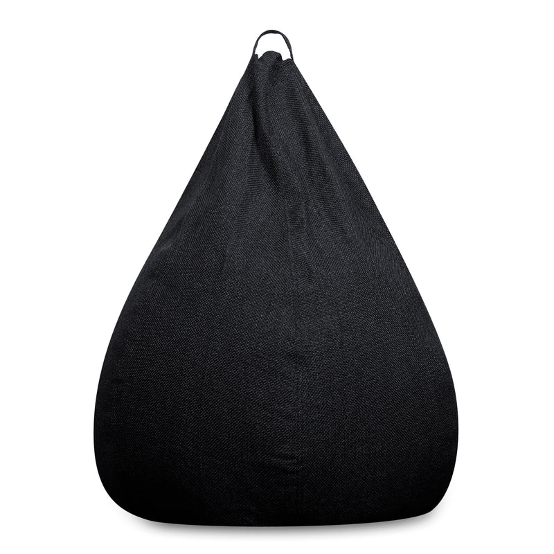 Style Homez ORGANIX Collection,Classic Bean Bag XXL Size Black Color in Organic Jute Fabric, Filled with Beans Fillers