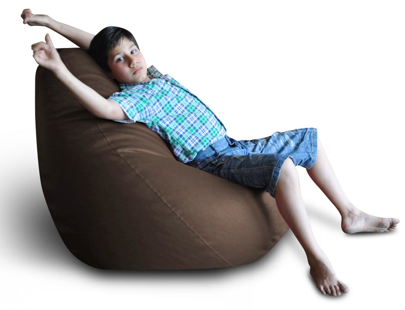 Style Homez Premium Leatherette Classic Bean Bag XXL Size Chocolate Brown Color Cover Only