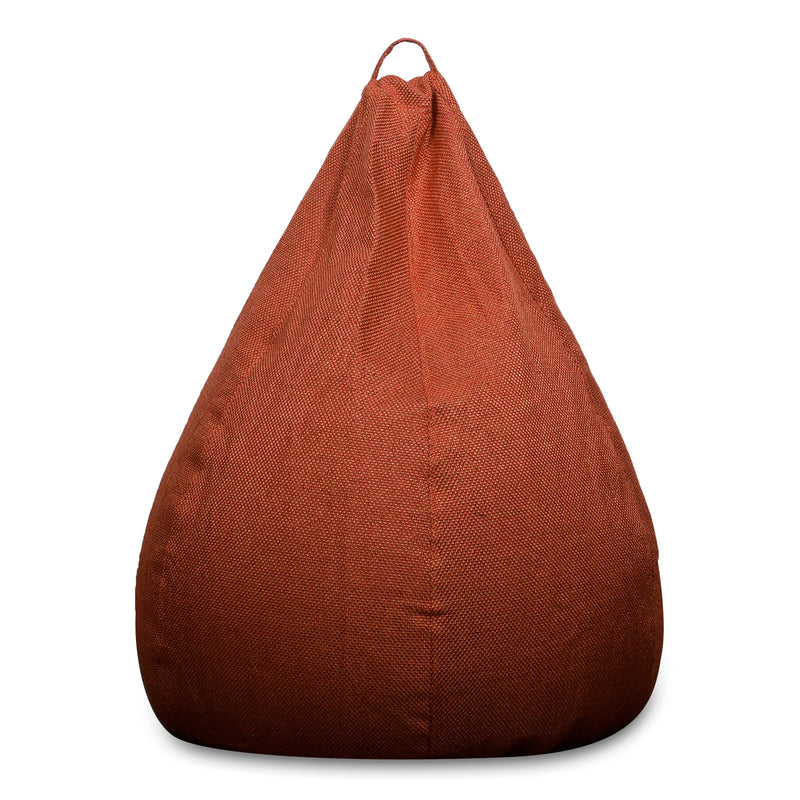 Style Homez ORGANIX Collection, Classic Bean Bag XXL Size Orange Color in Organic Jute Fabric, Filled with Beans Fillers