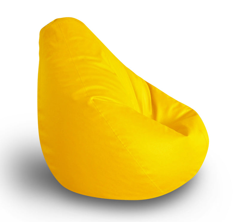 Style Homez Premium Leatherette Classic Bean Bag XXL Size Yellow Color Cover Only