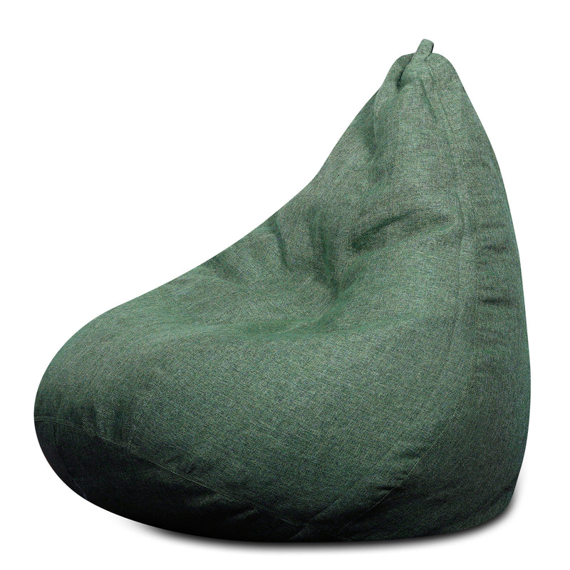 Style Homez ORGANIX Collection, Classic Bean Bag XXXL Size Green Color in Organic Jute Fabric, Filled with Beans Fillers