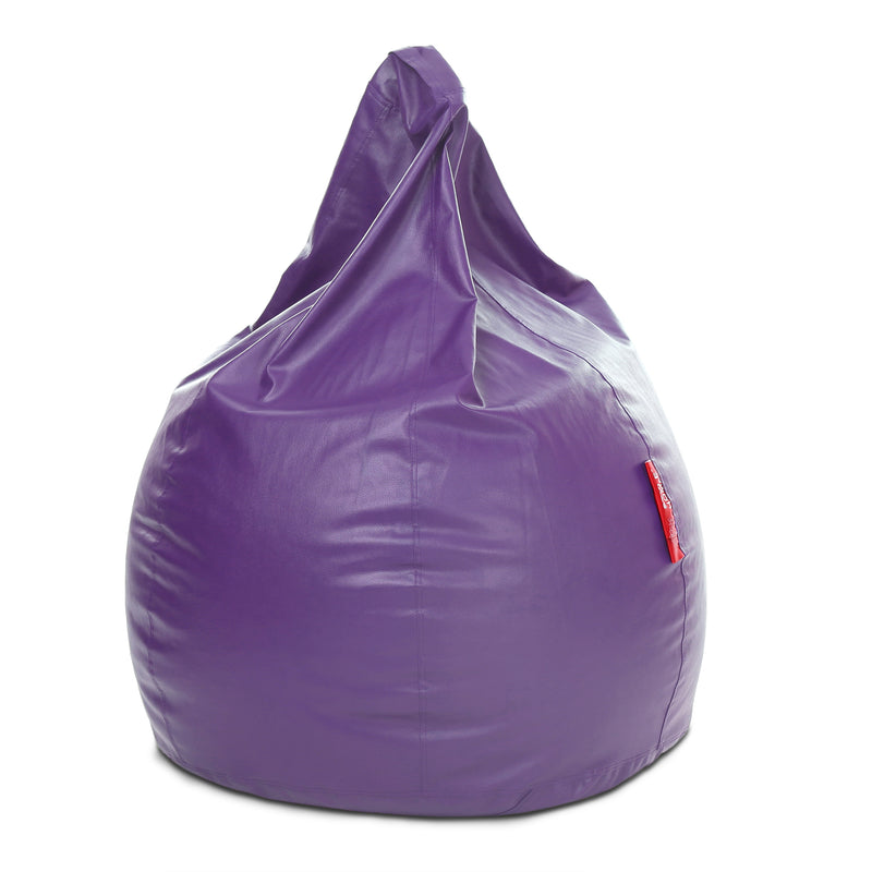Style Homez Premium Leatherette Classic Bean Bag XXXL Size Purple Color Cover Only