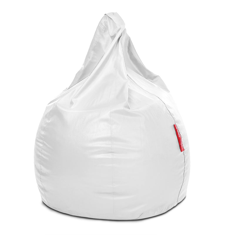 Style Homez Premium Leatherette Classic Bean Bag XXXL Size White Color Cover Only