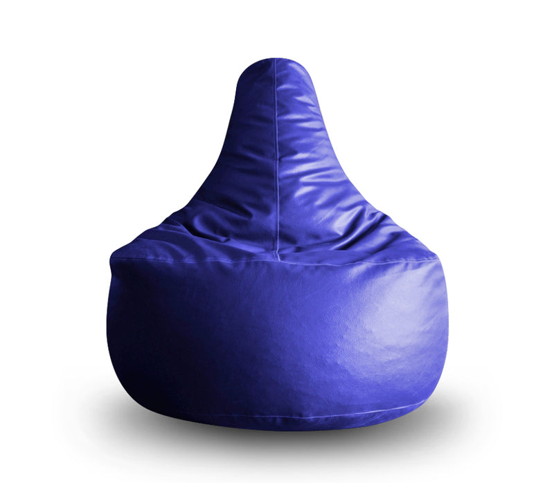 Style Homez Premium Leatherette XXL Bean Bag Gaming Chair Blue Color Filled with Beans Fillers