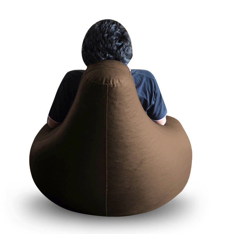 Style Homez Premium Leatherette XXL Bean Bag Gaming Chair Chocolate Brown Color Filled with Beans Fillers