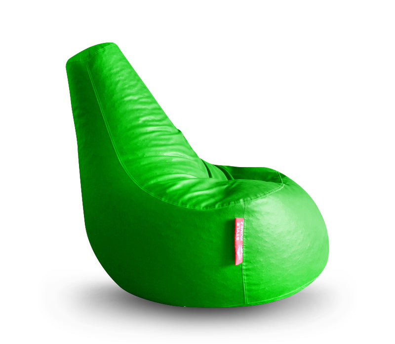 Style Homez Premium Leatherette XXL Bean Bag Gaming Chair Green Color, Cover Only