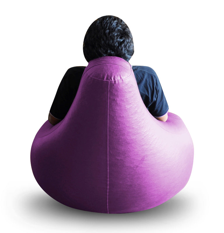 Style Homez Premium Leatherette XXL Bean Bag Gaming Chair Purple Color, Cover Only