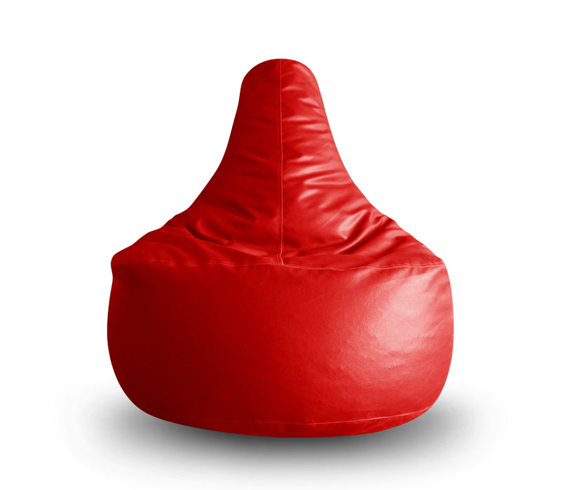 Style Homez Premium Leatherette XXL Bean Bag Gaming Chair Red Color Filled with Beans Fillers