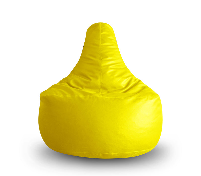 Style Homez Premium Leatherette XXL Bean Bag Gaming Chair Yellow Color, Cover Only