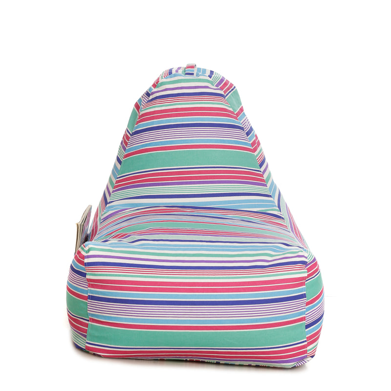 Style Homez Hackey Cotton Canvas Stripes Printed Bean Bag XXL Size With Fillers
