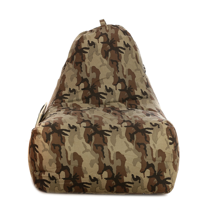 Style Homez Hackey Cotton Canvas Camouflage Printed Bean Bag XXL Size Cover Only