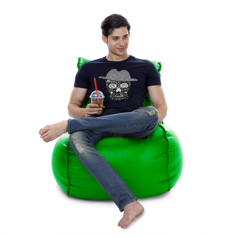 Style Homez Mambo XL Bean Bag Green Color Filled with Beans